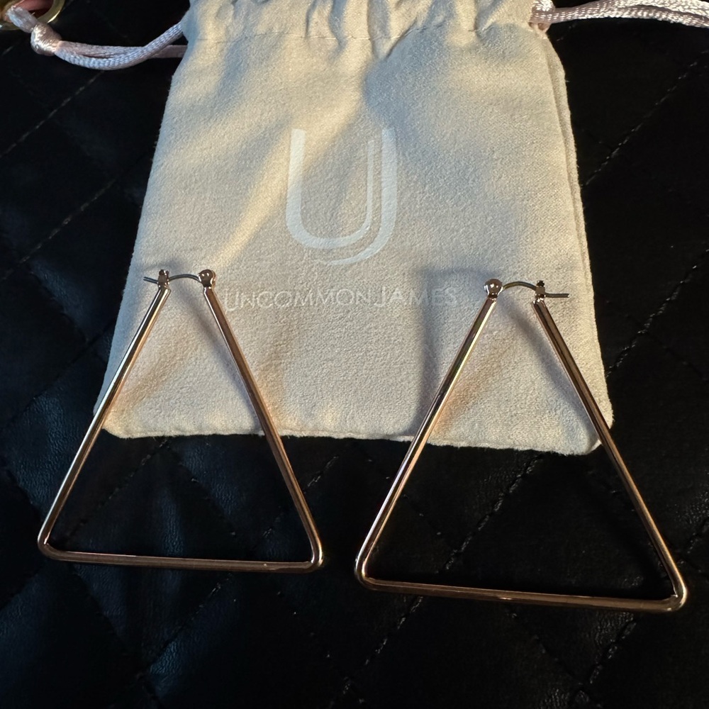 Uncommon James Rose Gold Triangle Earrings